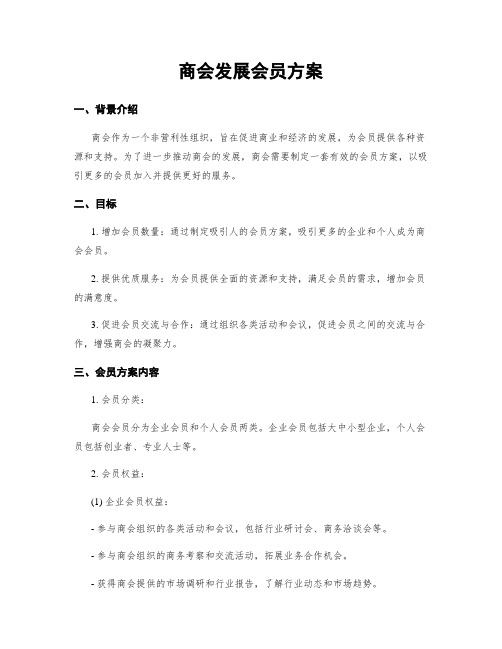 商会发展会员方案