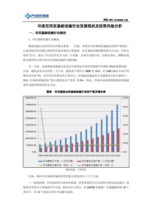 印度尼西亚基础设施行业发展现状及投资风险分析