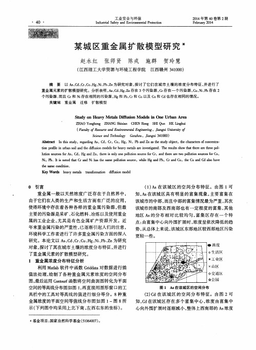 某城区重金属扩散模型研究