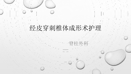 经皮穿刺椎体成形术护理 ppt课件