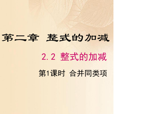 七年级数学上册22整式的加减第1课时教学课件新版新人教版