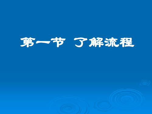 第一节 了解流程