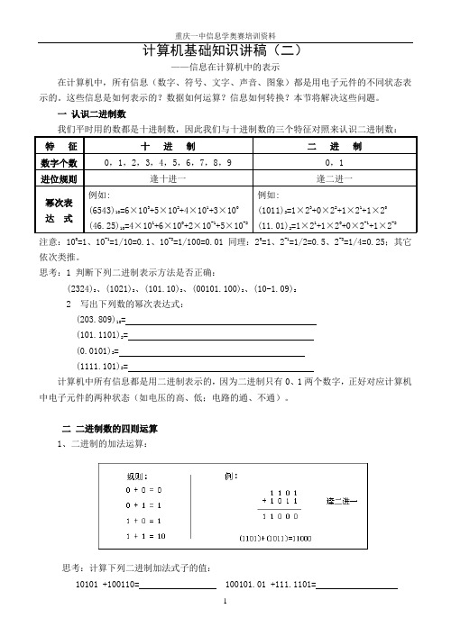 计算机基础知识讲稿二