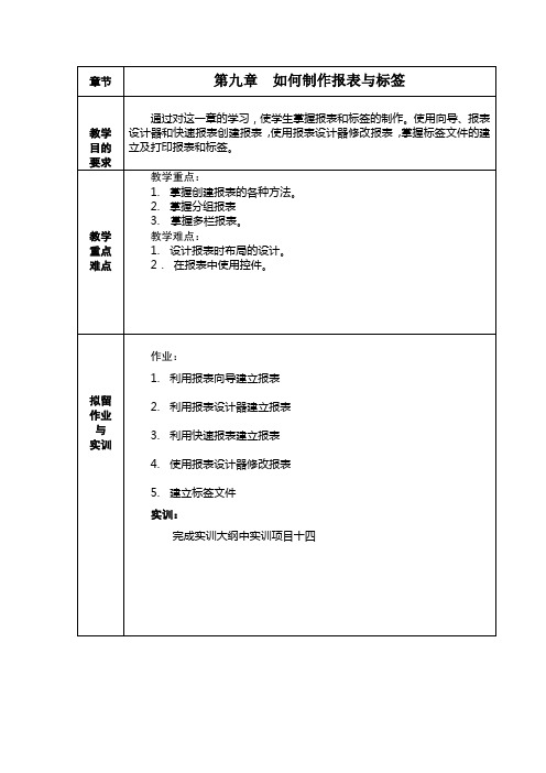 如何制作报表与标签