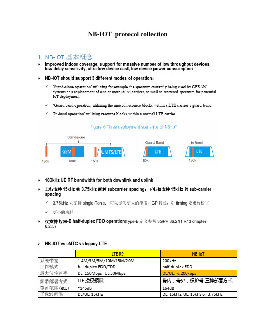 LTE NB-IOT 协议介绍