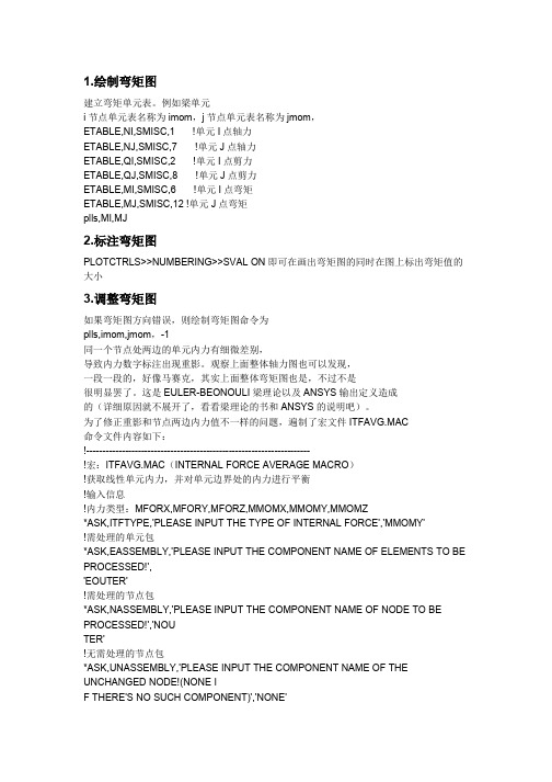 ansys APDL操作计算弯矩