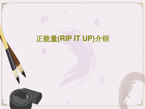 正能量(RIP IT UP)介绍31页PPT