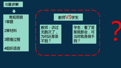 高三地理二轮微专题突破方法以“小北河干流”讲评为例 共20张PPT