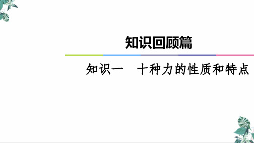 2021届高考物理二轮知识回顾篇教学课件：知识1十种力的性质和特点