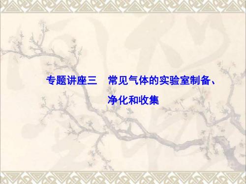 高考化学大一轮复习专题讲座三常见气体的实验室制备净化和收集课件