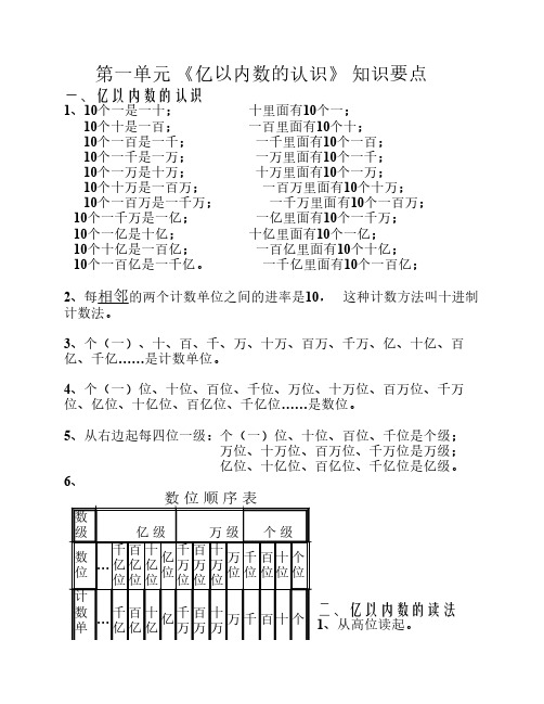 第一单元  亿以内数的认识