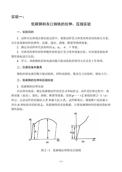 低碳钢和铸铁的扭转实验