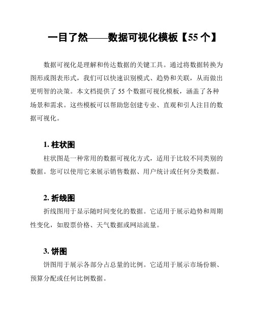 一目了然——数据可视化模板【55个】