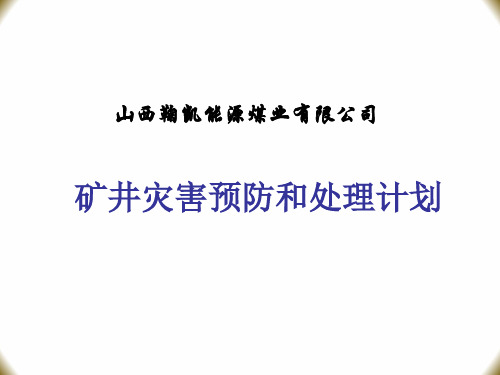 矿井灾害预防与处理计划