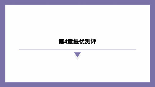 第4章提优测评-2024-2025学年九年级化学沪教版(2024)上册