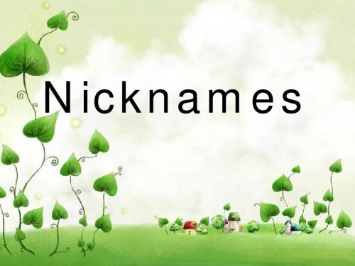 Nicknames