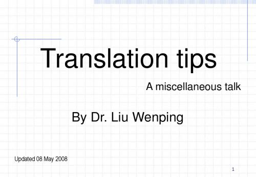 Translation tips