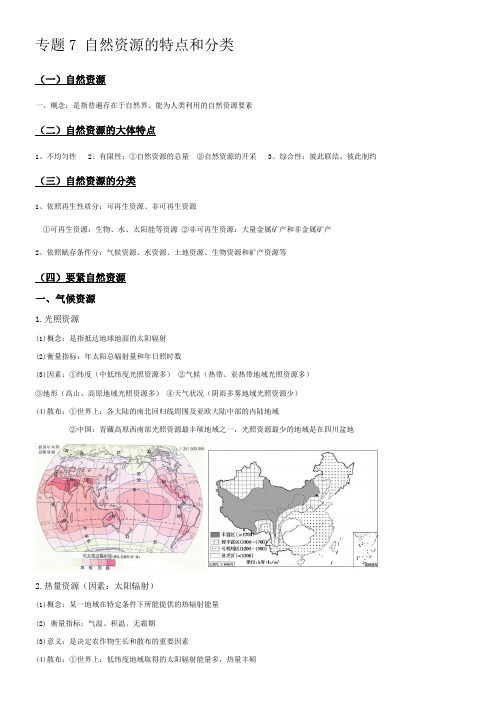 专栏评论7自然资源地特点和分类