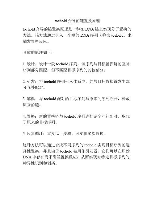 toehold介导的链置换原理