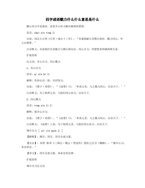 四字成语戳力什么什么意思是什么