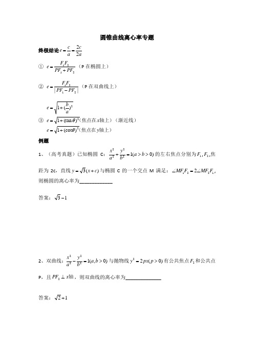 离心率专题