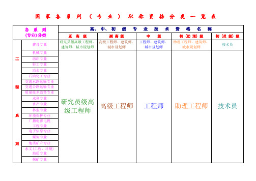 专业技术职称分类.doc