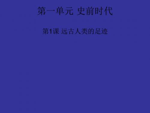 【初中历史】远古人类的足迹ppt 岳麓版