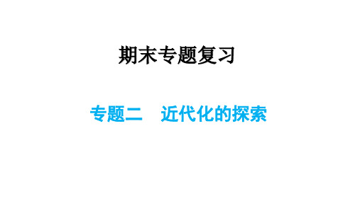 部编版历史八上期末专题二 近代化的探索