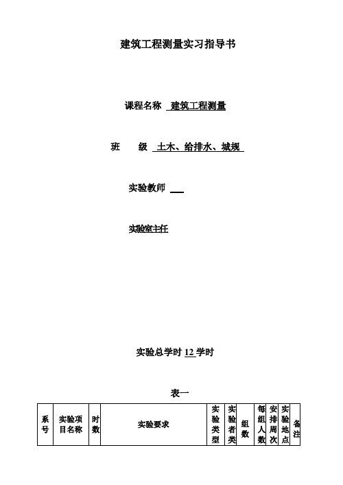 测量报告书格式范文