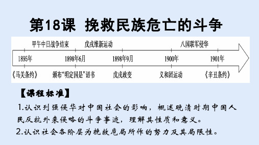第18课  挽救民族危亡的斗争-高一历史课件(中外历史纲要上册)