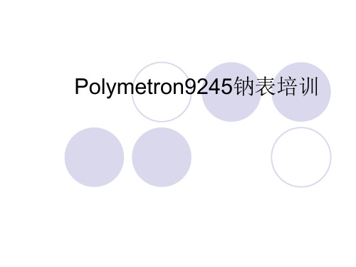 Polymetron9245钠表培训讲义资料