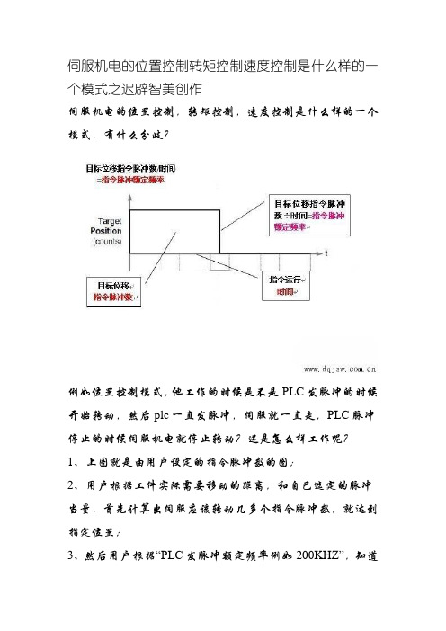 伺服电机的位置控制转矩控制速度控制是什么样的一个模式