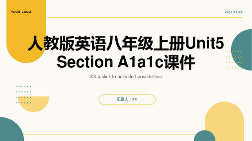 人教版英语八年级上册unit5SectionA1a1c课件