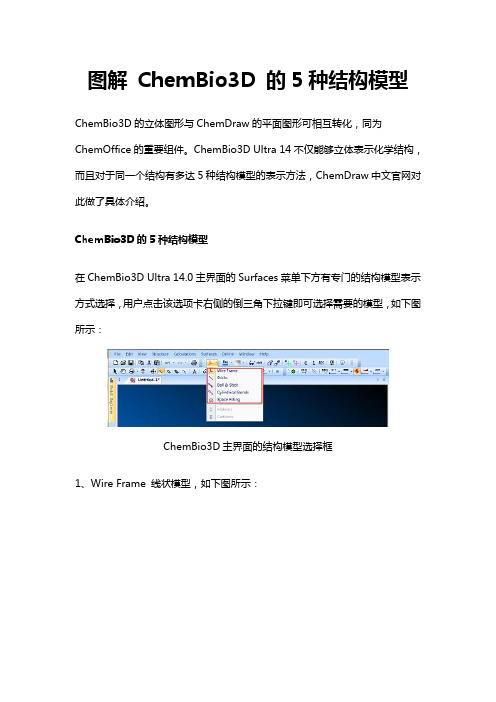 图解 ChemBio3D 的5种结构模型