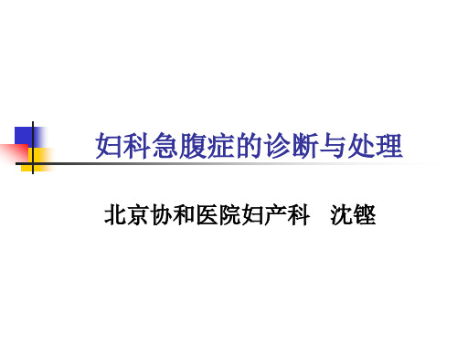 外科学考试习题-外科23-妇科急腹症-沈铿