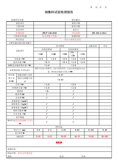 细集料试验检测报告