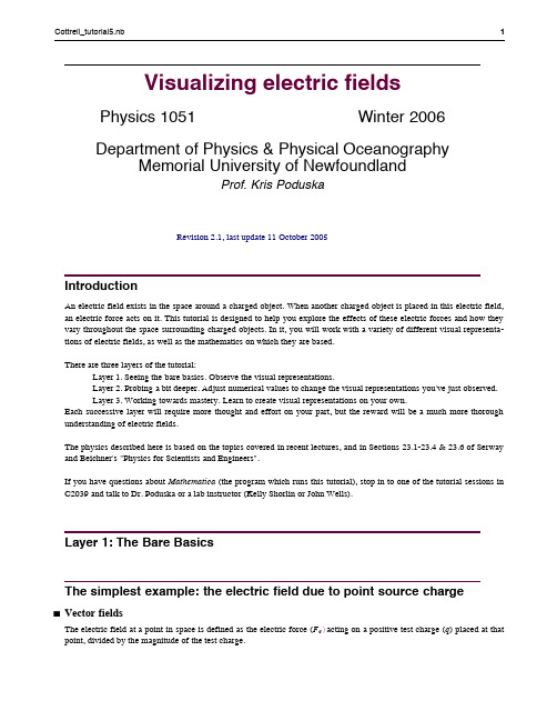 Visualizing electric fields - Department of Physics and