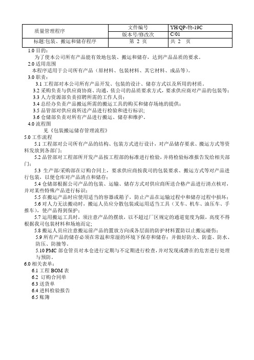 玩具CCC程序文件之 包装搬运和储存管理程序