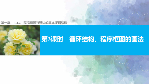 人教新课标版数学高一必修3课件第3课时循环结构、程序框图的画法