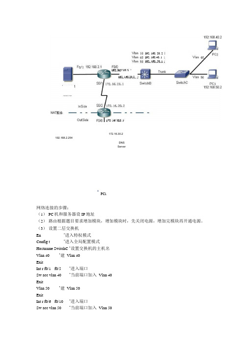 网络连接的步骤