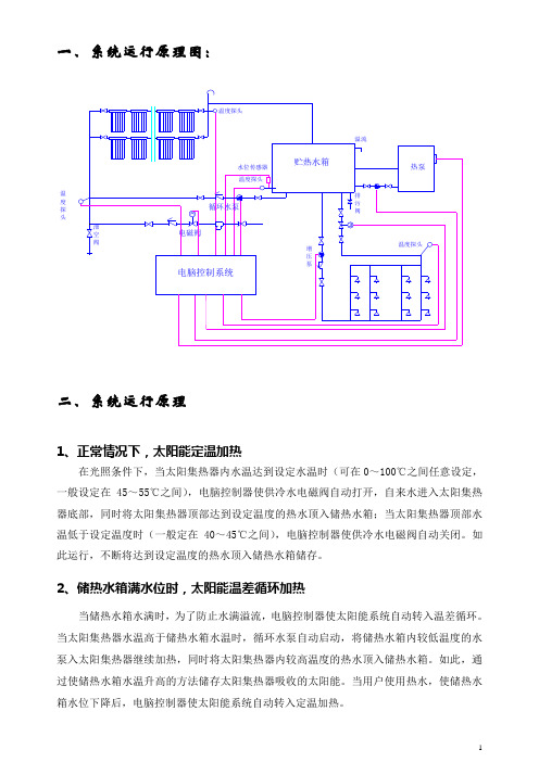 太阳能+热泵系统运行原理说明