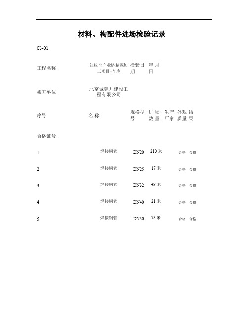 5材料、构配件进场检验记录.