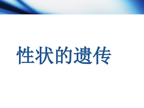 生物济南版八年级上册第二节 性状的遗传 PPT课件