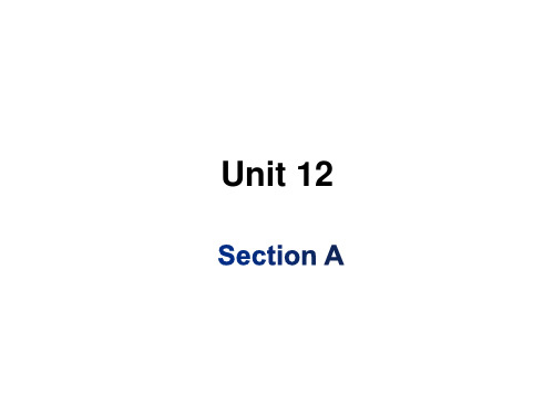 人教版英语九年级Unit12 Section AB知识点讲解