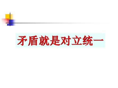 矛盾的同一性和斗争性PPT课件4 人教课标版