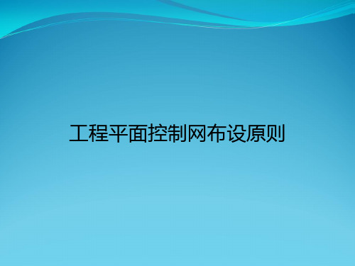 工程平面控制网布设原则