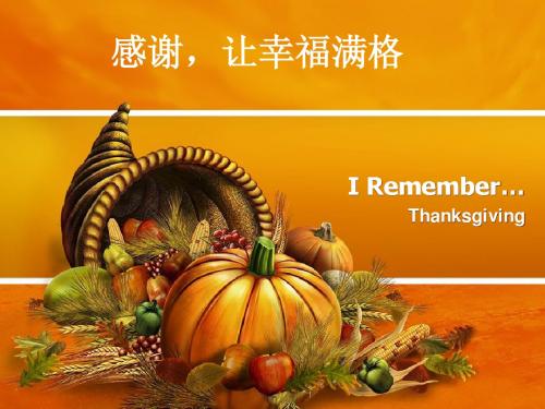 10分钟讲课thanksgiving day