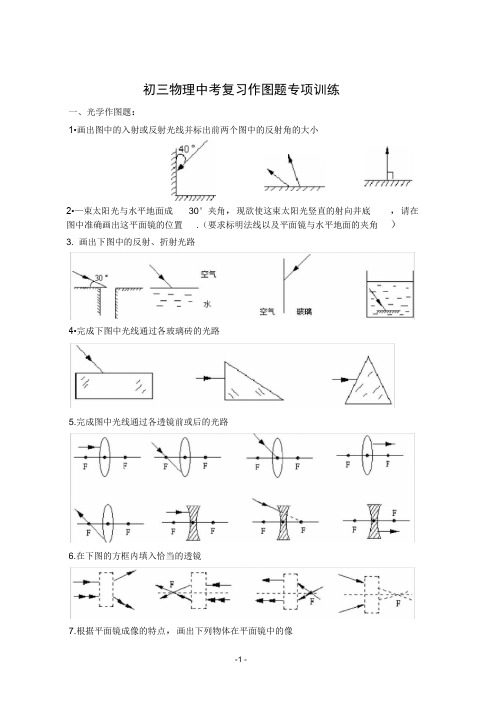 初三物理中考复习作图题专项训练