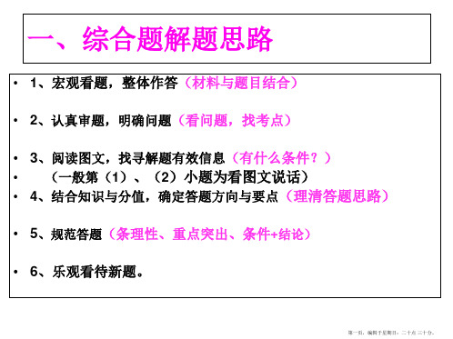 2018届高考地理主观题答题技巧