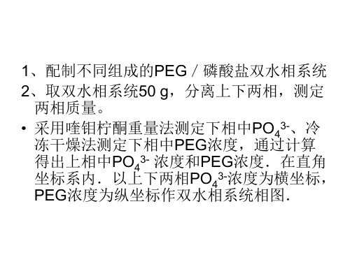 双水相系统相图的制备